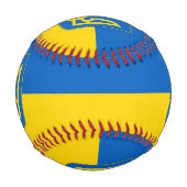 ウクライナ国旗を持つ愛国野球 野球ボール (裏面)