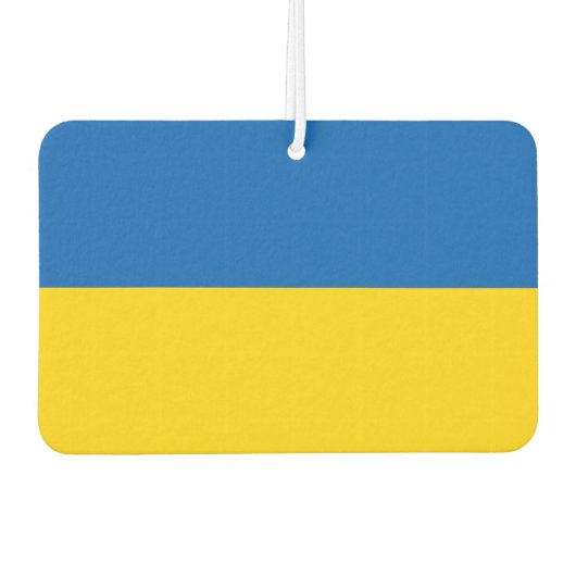 ウクライナ国旗を持つ車の空気フレッシュナー カーエアーフレッシュナー (正面)