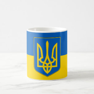 ウクライナ国旗を掲げたマグカップ コーヒーマグカップ