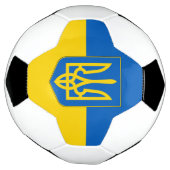 ウクライナ国旗を掲げた愛国的なサッカーボール サッカーボール (回転)