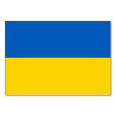 ウクライナ国旗を掲げた愛国的なテーブルカード テーブルナンバー (正面)