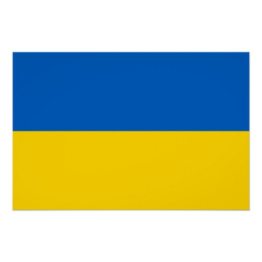 ウクライナ国旗を掲げた愛国的ポスター ポスター (正面)