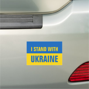 ウクライナ国旗を支持する カーマグネット