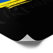 ウクライナ国旗ウクライナウクライナプライドハート ポスター (角)