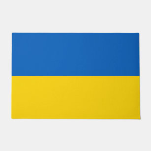 ウクライナ国旗ウクライナサポートブルーイエロードルマット ドアマット