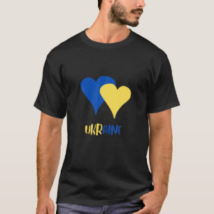 ウクライナ国旗ウクライナハート支援ウクライナ平和 Tシャツ