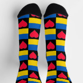 ウクライナ国旗ウクライナプライド愛国心 ソックス (上部)