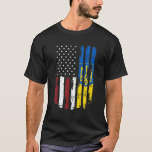 ウクライナ国旗ウクライナルーツ Tシャツ