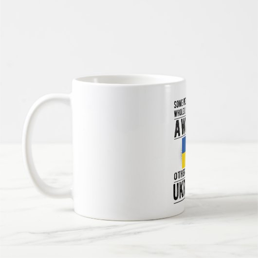ウクライナ国旗ウクライナ伝統ウクライナルーツ コーヒーマグカップ (左)