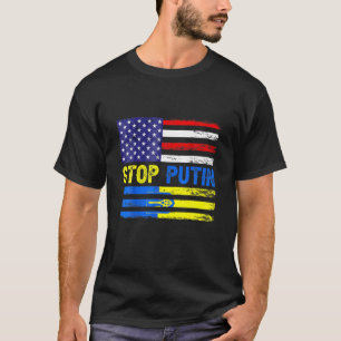 ウクライナ国旗ウクライナ支援フレンドシップピースVi Tシャツ