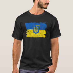 ウクライナ国旗ウクライナ支援フレンドシップピースVi Tシャツ