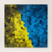 ウクライナ国旗モザイク ジグソーパズル (横)