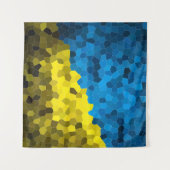 ウクライナ国旗モザイク タペストリー (正面(横))