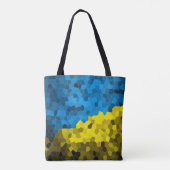 ウクライナ国旗モザイク トートバッグ (裏面)