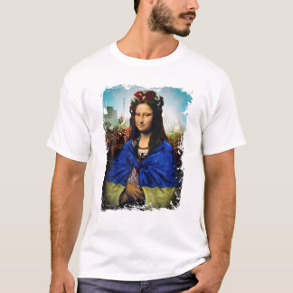 ウクライナ国旗モナリザウクライナウクライナデクールィズ Tシャツ