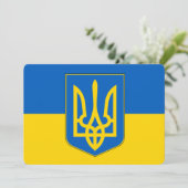 ウクライナ国旗付きの愛国的な招待状 招待状 (スタンド正面)