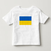 ウクライナ国旗愛国トッドラーTシャツ トドラーTシャツ (正面)