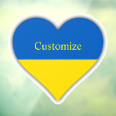 ウクライナ国旗青色黄色のハートThunder_Cove ウィンドウサイン (シート3)