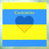 ウクライナ国旗青黄色のサンダー_コーブ  ウィンドウサイン (シート3)