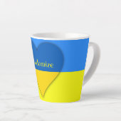 ウクライナ国旗青黄色のサンダー_コーブ  カフェラテマグ (右アングル)