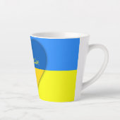 ウクライナ国旗青黄色のサンダー_コーブ  カフェラテマグ (右)