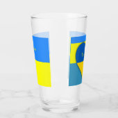 ウクライナ国旗青黄色のサンダー_コーブ  タンブラーグラス (左)