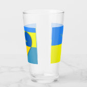 ウクライナ国旗青黄色のサンダー_コーブ  タンブラーグラス (右)