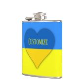ウクライナ国旗青黄色のサンダー_コーブ  フラスク (左)