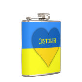 ウクライナ国旗青黄色のサンダー_コーブ  フラスク (右)