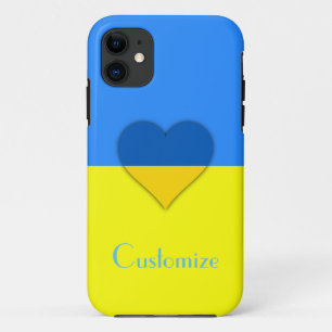 ウクライナ国旗青黄色のサンダー_コーブ iPhone 11 ケース