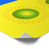 ウクライナ国旗（ひまわり） ポスター (角)