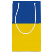 ウクライナ国旗、ウクライナの国の愛国的贈り物 スモールペーパーバッグ (正面)