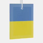 ウクライナ国旗、ウクライナスラバウクレニСлава Україн ガラスオーナメント (正面右)