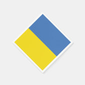 ウクライナ国旗、ウクライナスラバウクレニСлава Україн スタンダードカクテルナプキン (角)