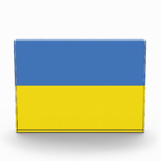 ウクライナ国旗、ウクライナスラバウクレニСлава Україн フォトブロック (正面)