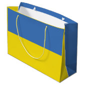 ウクライナ国旗、ウクライナスラバウクレニСлава Україн ラージペーパーバッグ (裏面アングル)