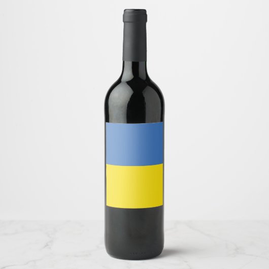 ウクライナ国旗、ウクライナスラバウクレニСлава Україн ワインラベル (正面)