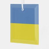 ウクライナ国旗、ウクライナ人 スラヴァ・ウクライナーニ スラヴァ・ウクライナ ガラスオーナメント (正面左)