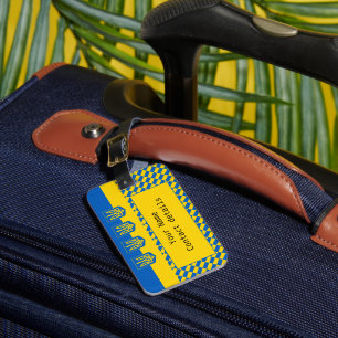 ウクライナ国旗&ウクライナ国旗の旅行/スポーツ ラゲッジタグ