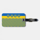 ウクライナ国旗&ウクライナ国旗の旅行/スポーツ ラゲッジタグ (裏面横)