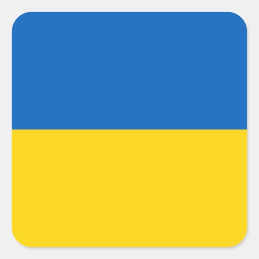 ウクライナ国旗 – ウクライナ国旗 – Прапор України スクエアシール (正面)