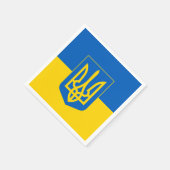 ウクライナ国旗&ウクライナ – パーティー，誕生日/スポーツ スタンダードカクテルナプキン (角)