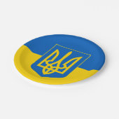 ウクライナ国旗&ウクライナ – パーティー,誕生日/スポーツ ペーパープレート (アングル)
