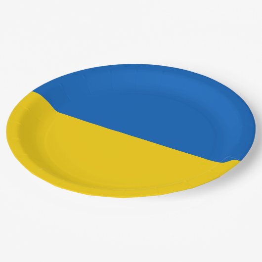 ウクライナ国旗（ウクライナ） ペーパープレート (アングル)
