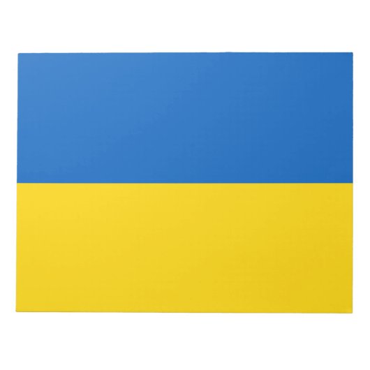 ウクライナ国旗(ウクライナ)メモ帳 ノートパッド (正面)