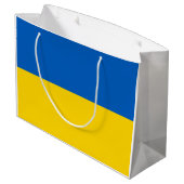 ウクライナ国旗（ウクライナ）中抱き枕 ラージペーパーバッグ (裏面アングル)