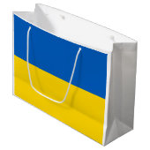 ウクライナ国旗（ウクライナ）中抱き枕 ラージペーパーバッグ (正面アングル)