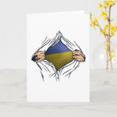 ウクライナ国旗 カード (黄色い花)