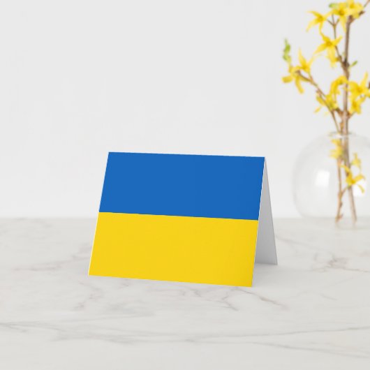 ウクライナ国旗 カード (黄色い花)