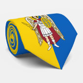 ウクライナ国旗&キエフ市軍服 ネクタイ (ロール)